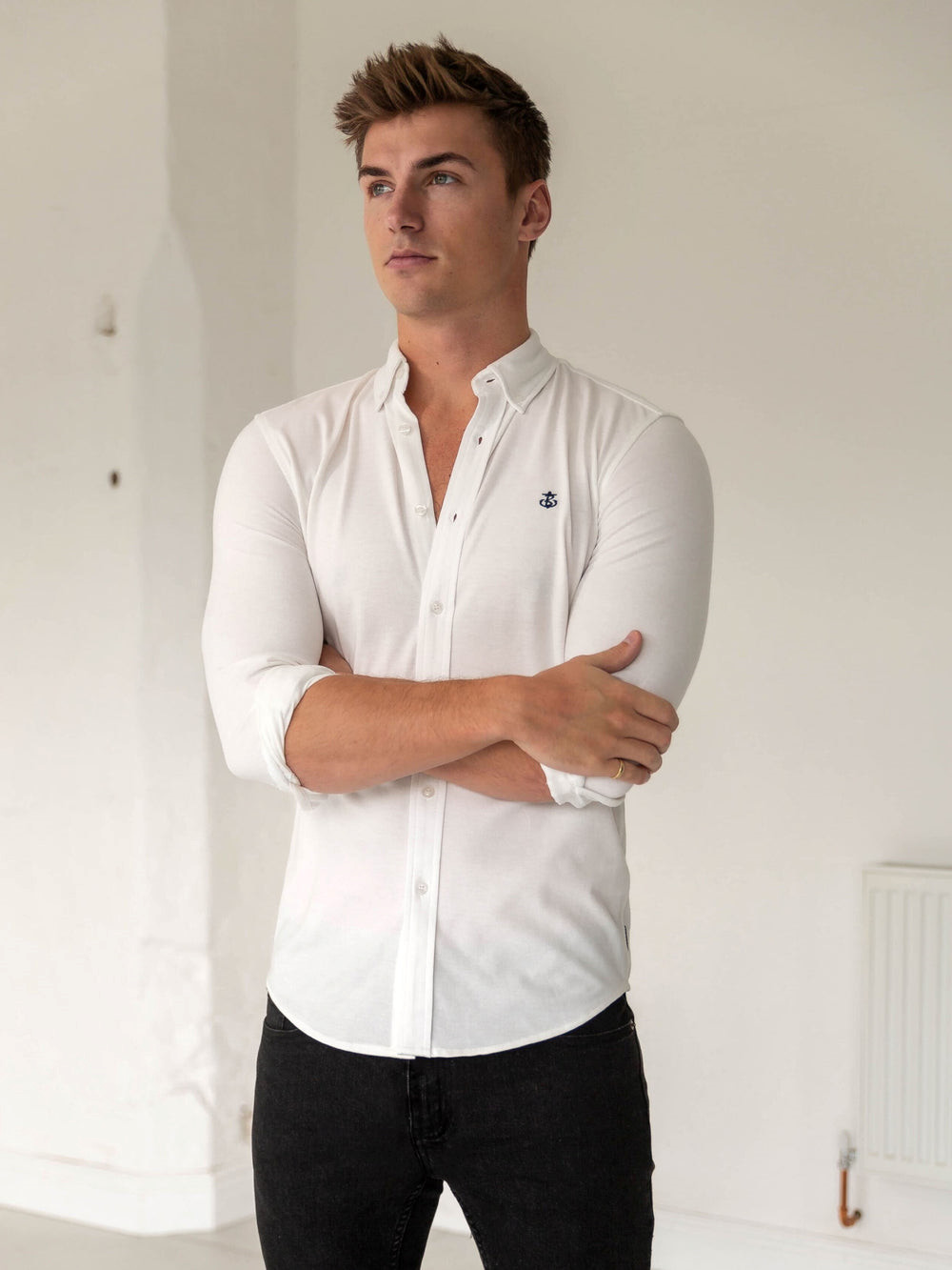 Blakely Arlo Soft Stretch Shirt Weiß | KGAWNDE-13