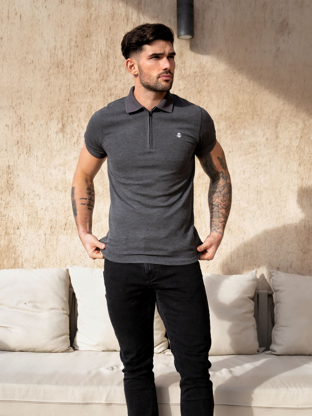 Blakely Aspen Polo Charcoal | ZFUYEPM-63