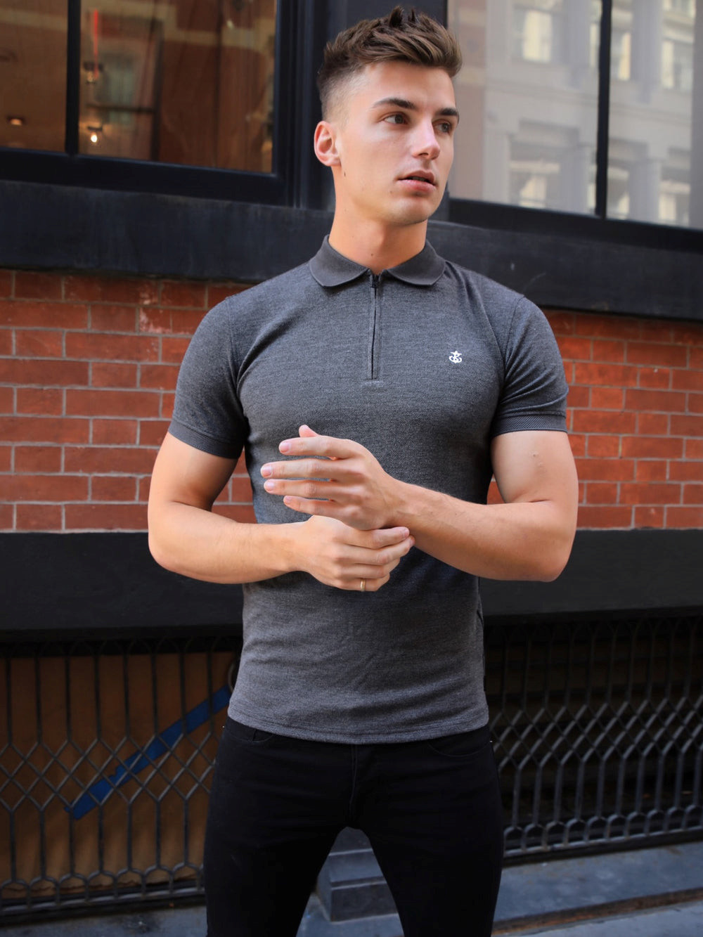 Blakely Aspen Polo Charcoal | ZFUYEPM-63