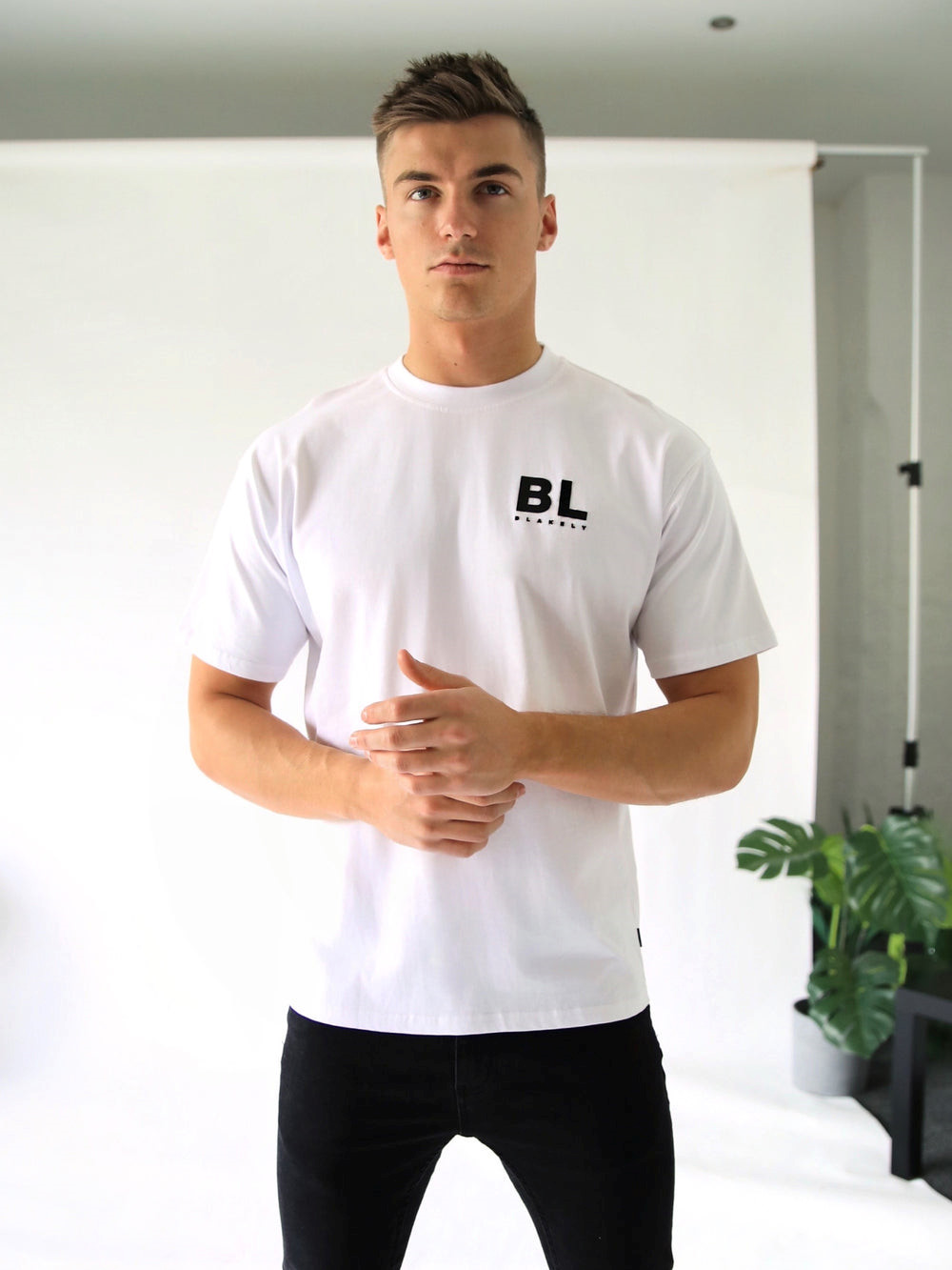 Blakely BLK Blackout Oversized T-Shirt Weiß | CAUYKQJ-34