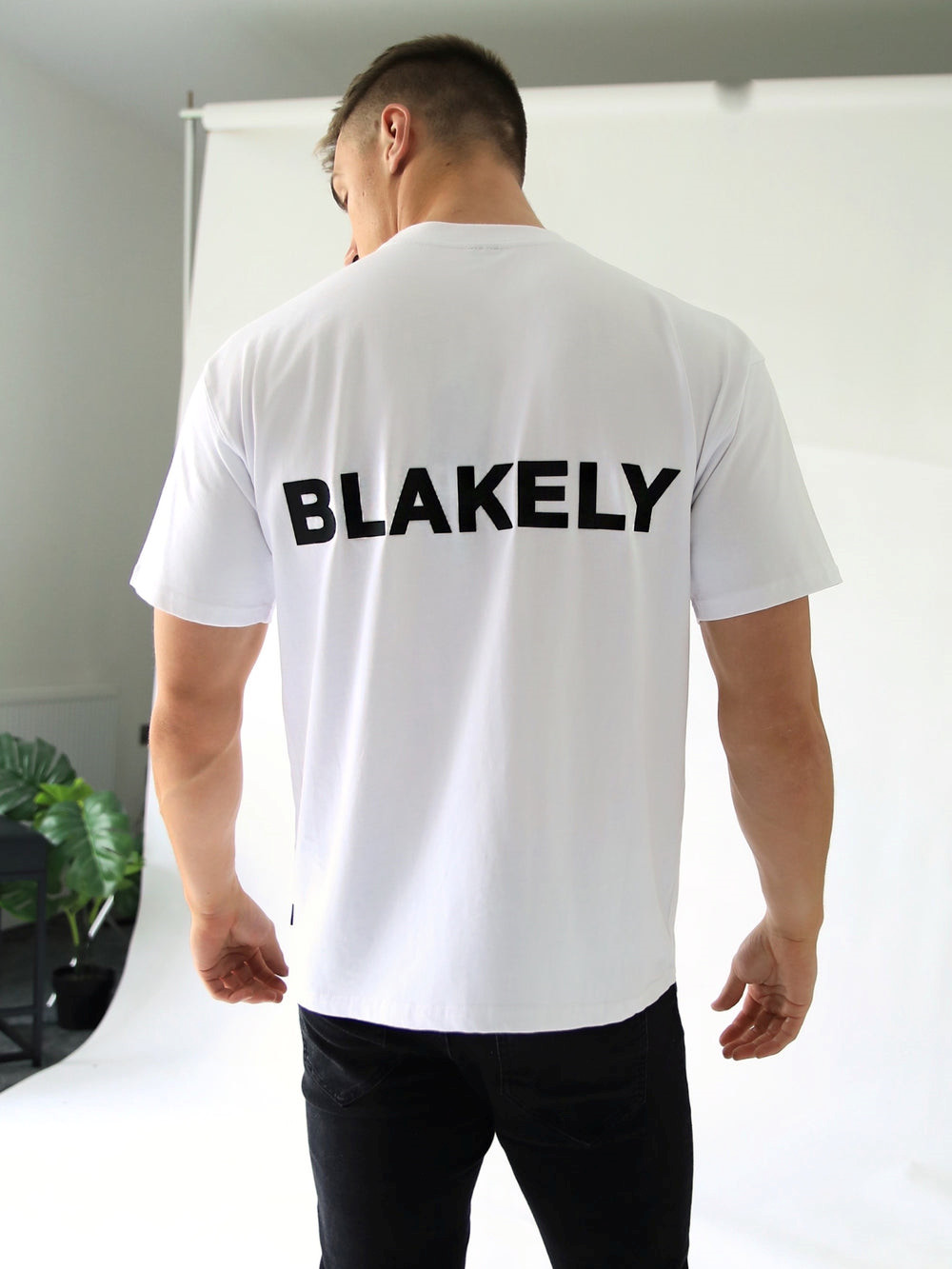 Blakely BLK Blackout Oversized T-Shirt Weiß | CAUYKQJ-34