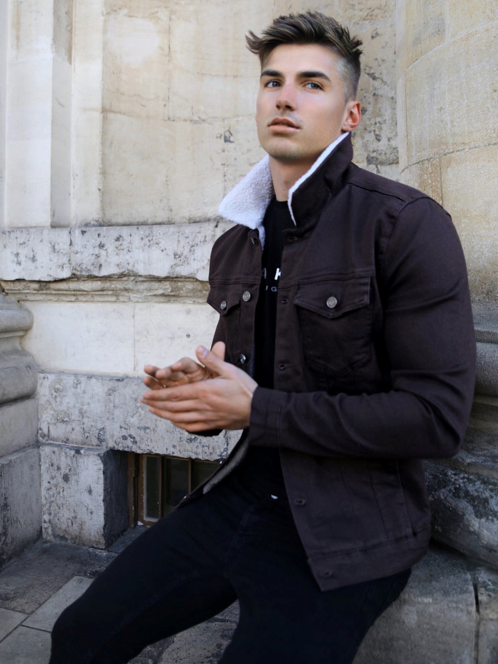 Blakely Baltimore Denim Jacket Braun | KSDGFVY-63