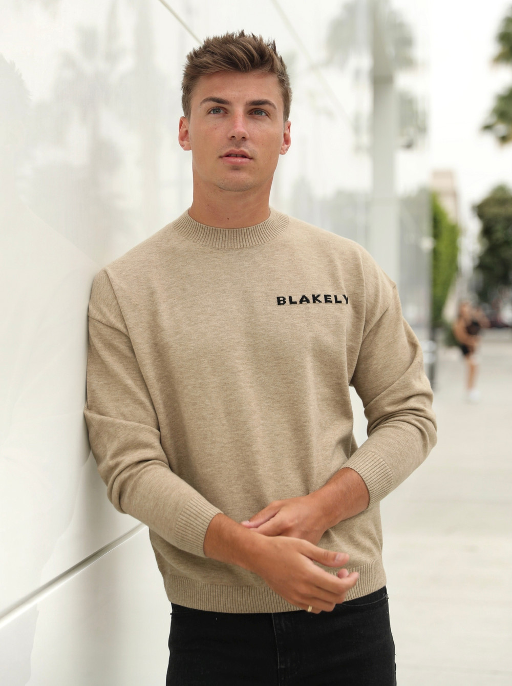 Blakely Blakely Knitted Jumper Tan | ETIGHBS-18