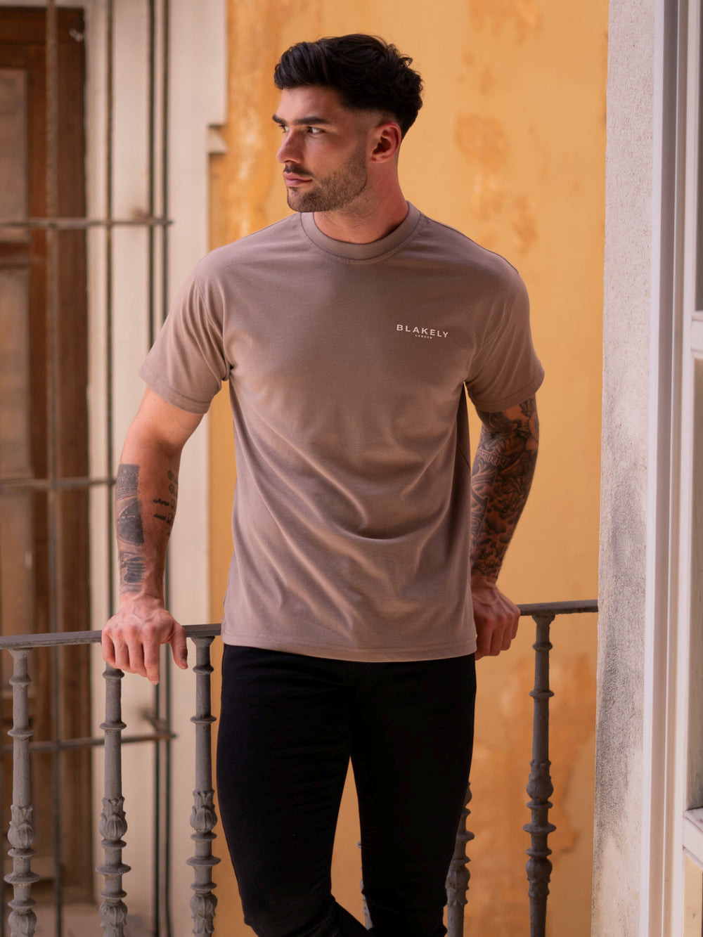 Blakely Blakely London Relaxed Fit T-Shirt Braun | FLXYQVN-01
