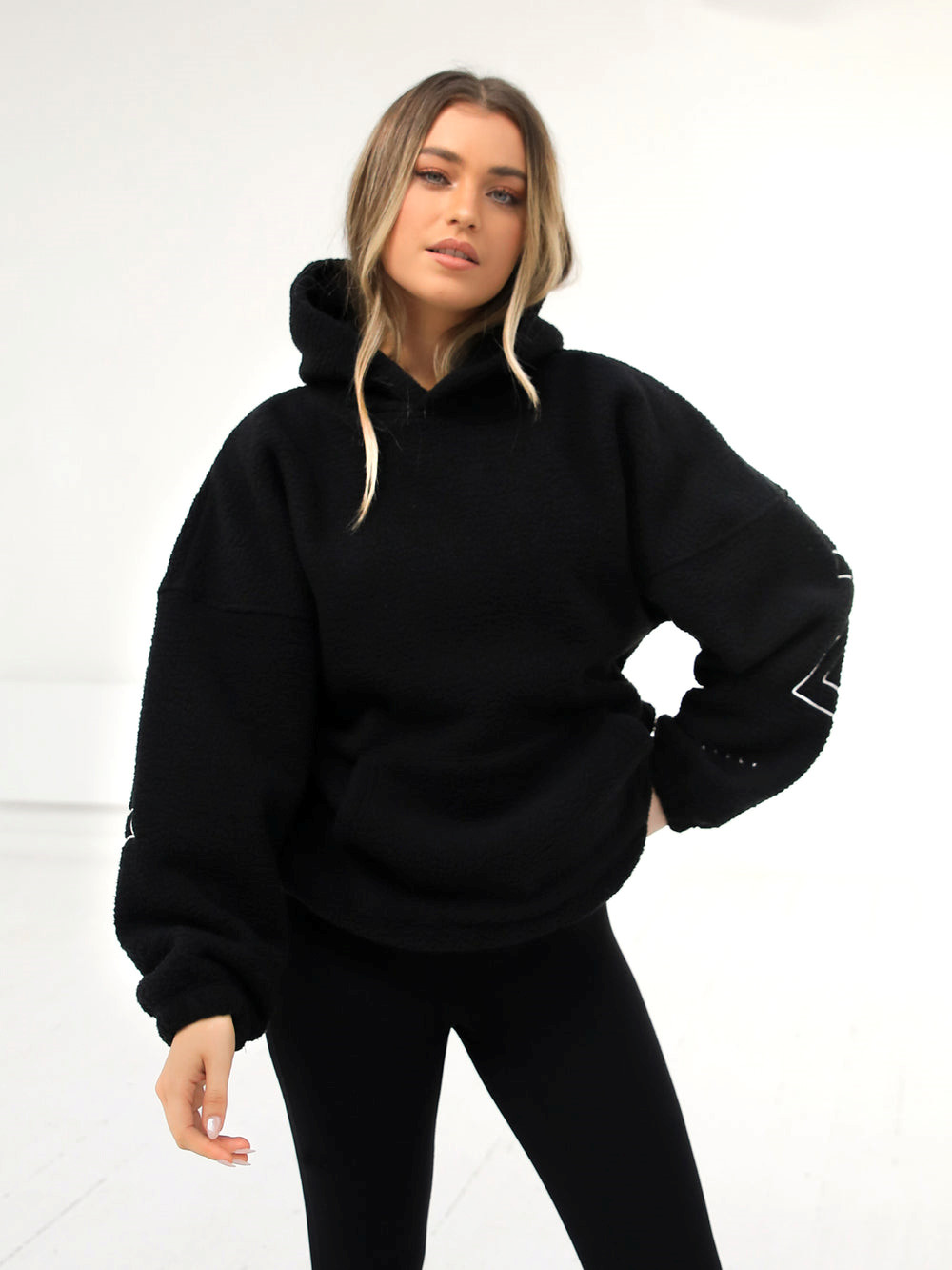 Blakely Borg Isabel Oversized Hoodie Schwarz | XEWAJRK-90