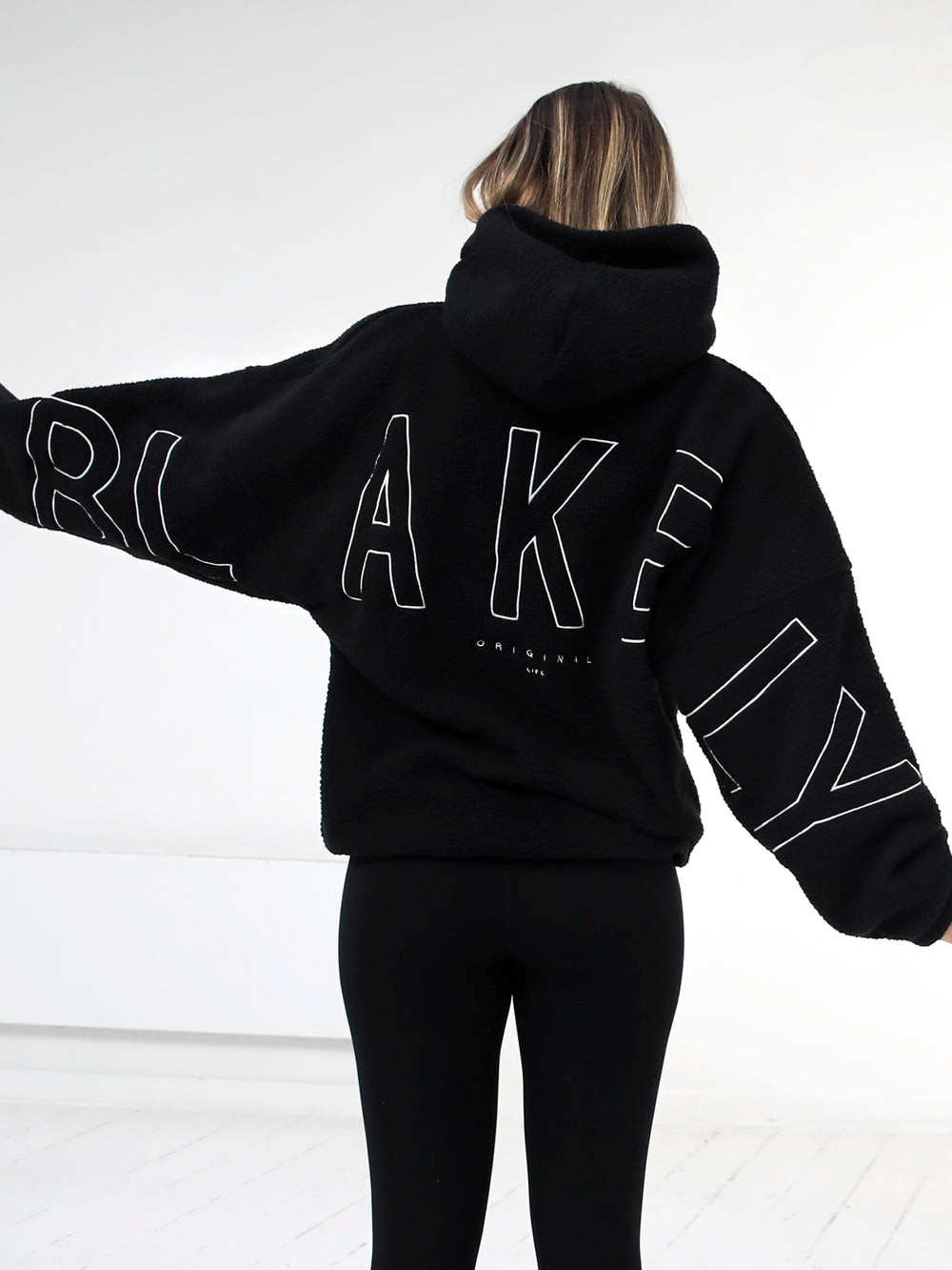 Blakely Borg Isabel Oversized Hoodie Schwarz | XEWAJRK-90