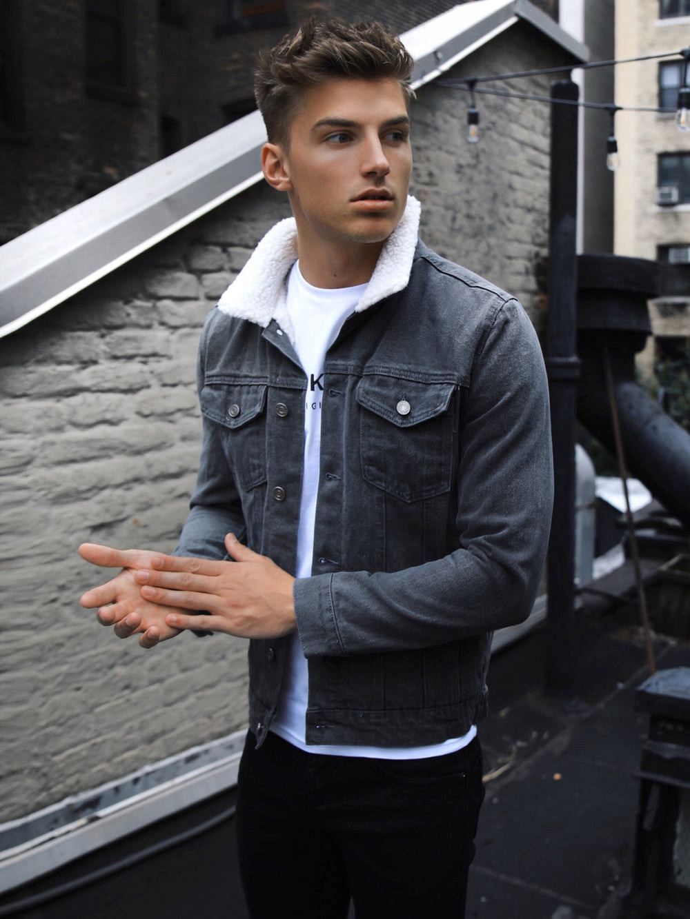 Blakely Boston Denim Jacket Grau | GZYWHFX-61