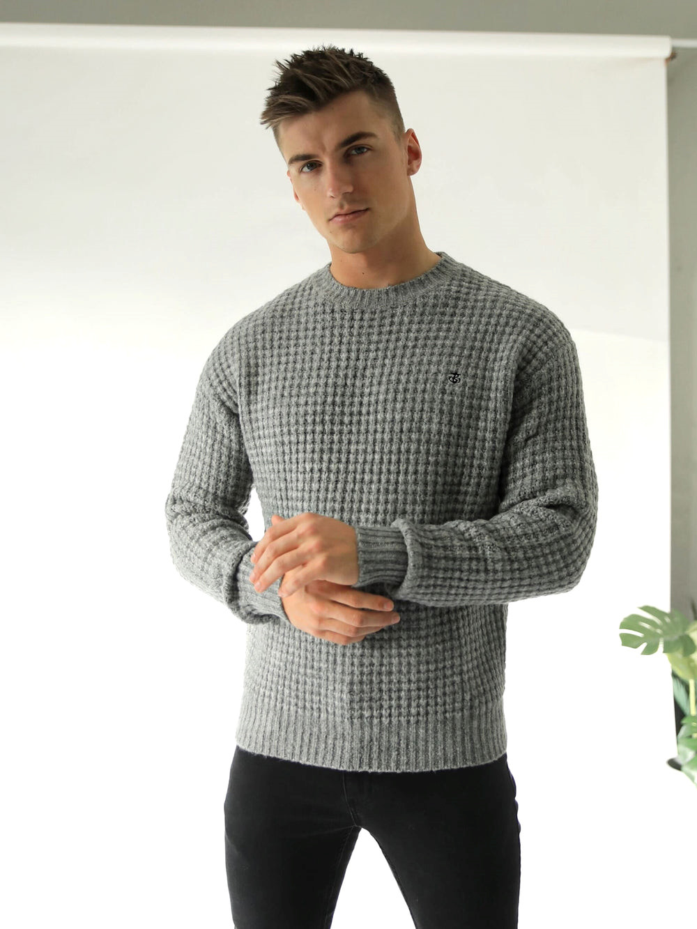 Blakely Burford Knit Jumper Grau | LRDWBTZ-01
