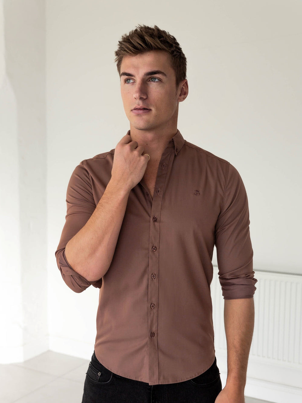 Blakely Burnham Fitted Stretch Shirt | ASWXOJM-87
