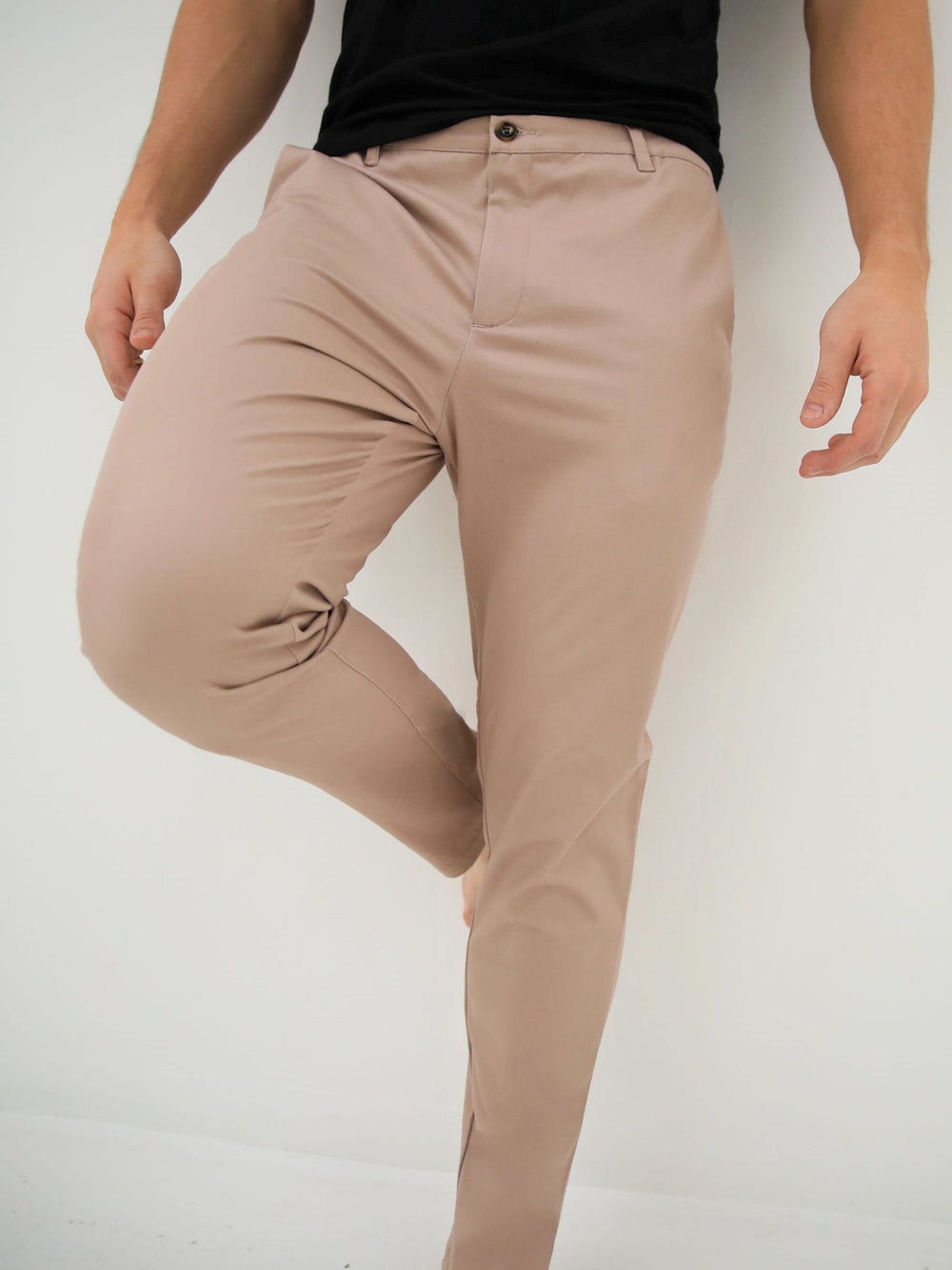 Blakely Cavill Slim Fit Tailored Chinos Rosa | TYEGQJU-07