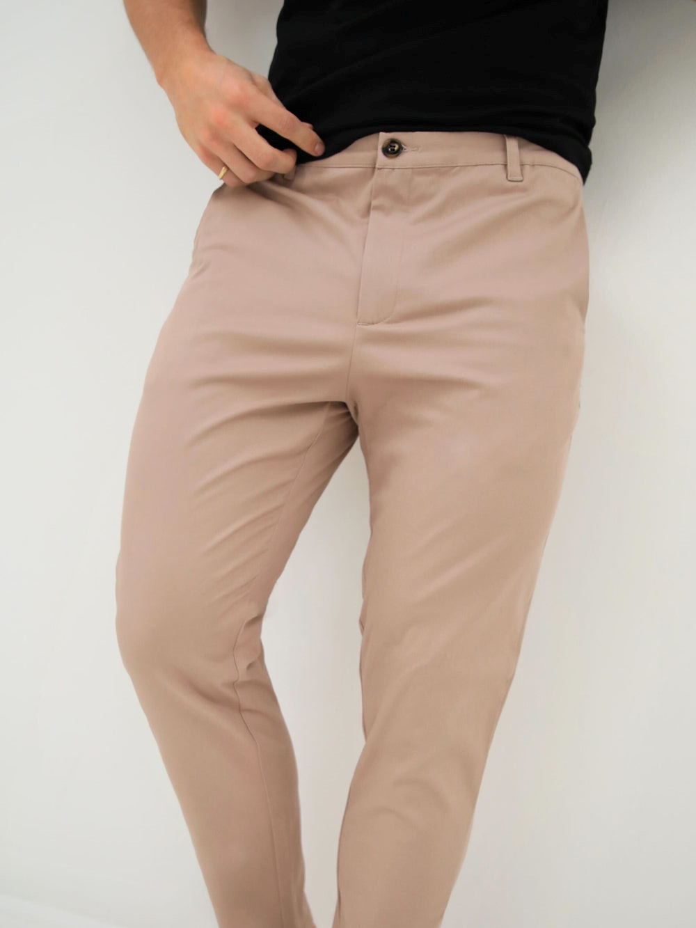 Blakely Cavill Slim Fit Tailored Chinos Rosa | TYEGQJU-07