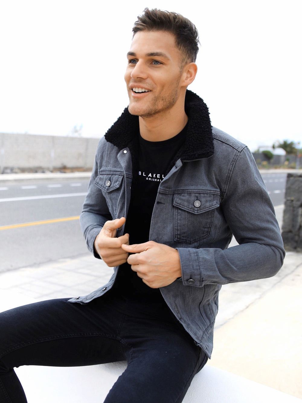 Blakely Daytona Denim Jacket Grau | GWHXYFO-81