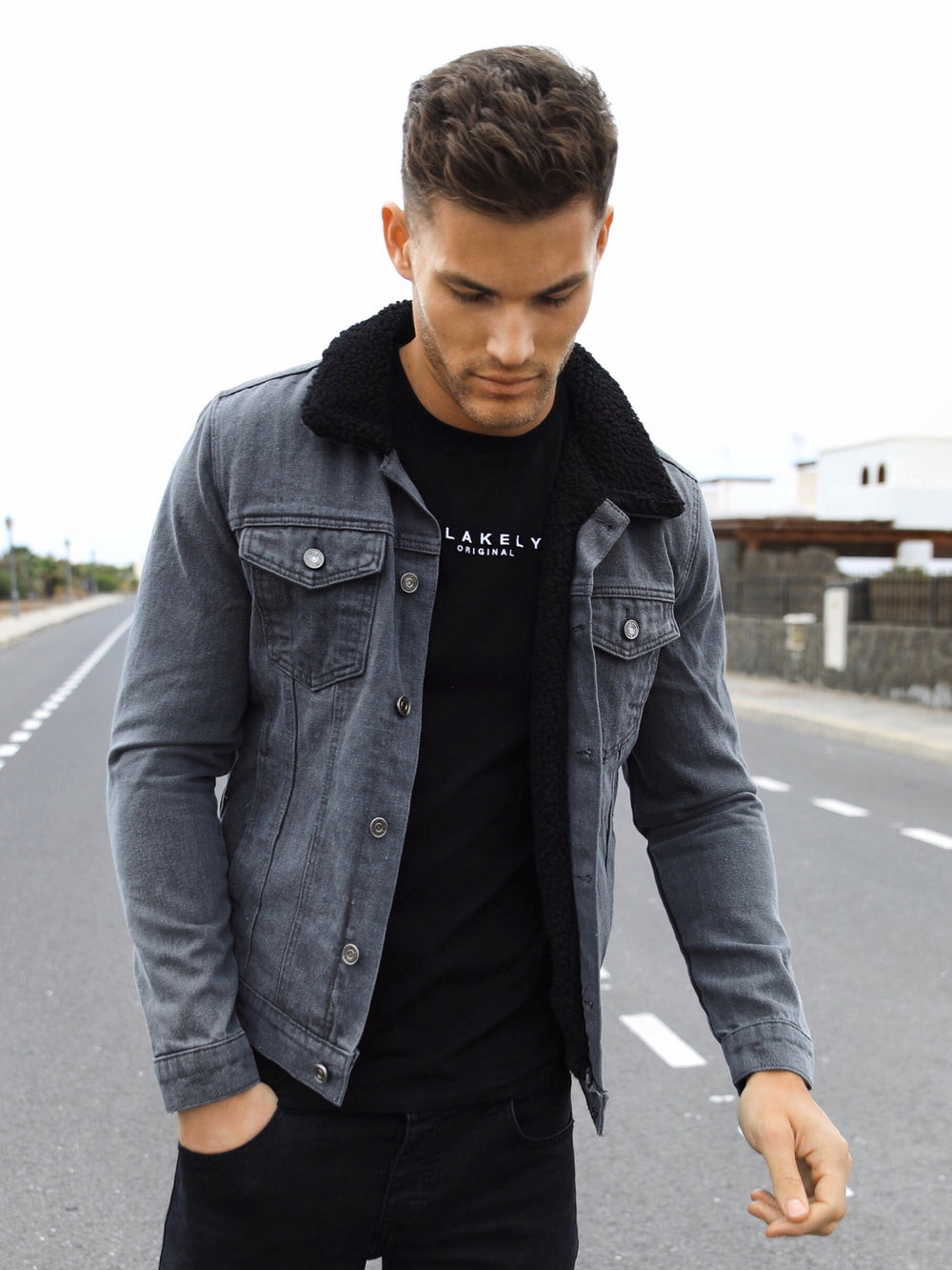 Blakely Daytona Denim Jacket Grau | GWHXYFO-81