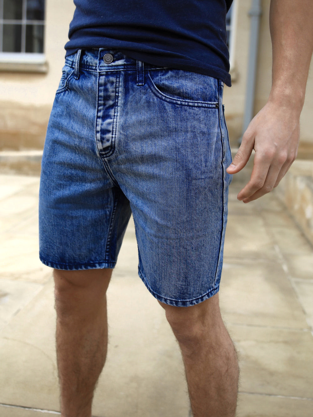 Blakely Denim Shorts Dunkelblau | MOELBQX-25
