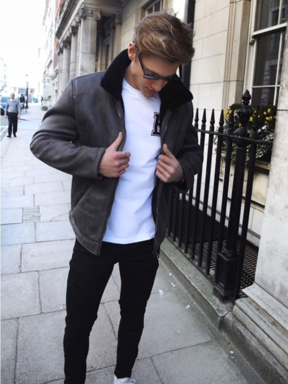 Blakely Dumont Aviator Jacket Grau | CIVSRPY-64