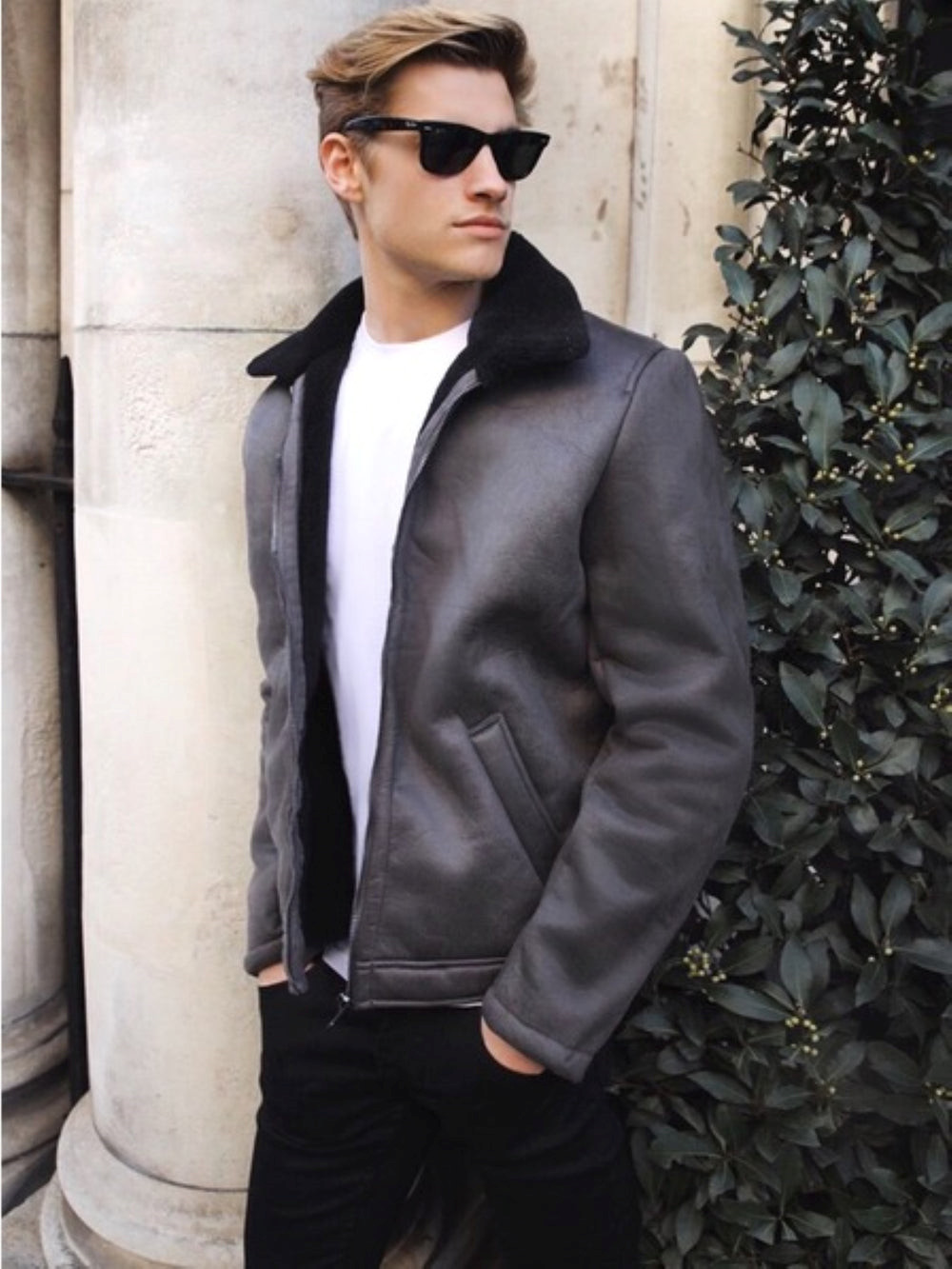 Blakely Dumont Aviator Jacket Grau | CIVSRPY-64
