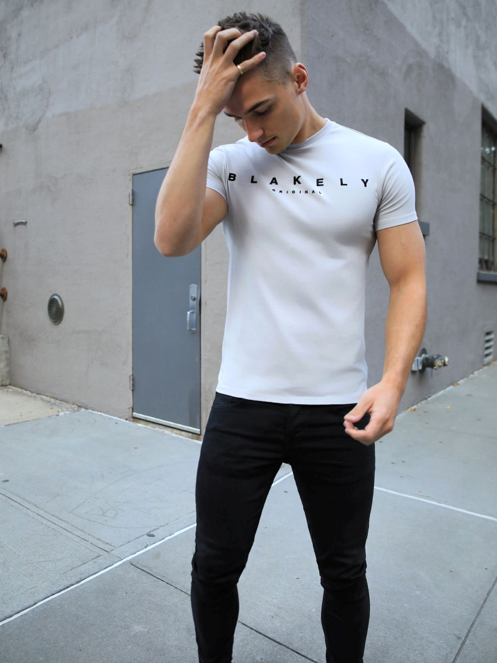 Blakely Element T-Shirt Stone | UZQKYCN-84