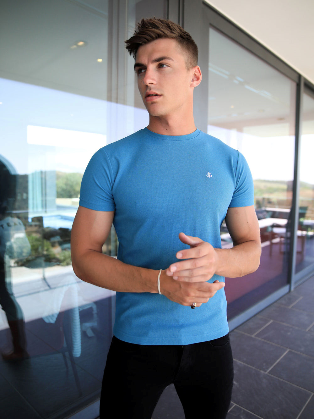 Blakely Eli T-Shirt Blau | OKQXGYW-59