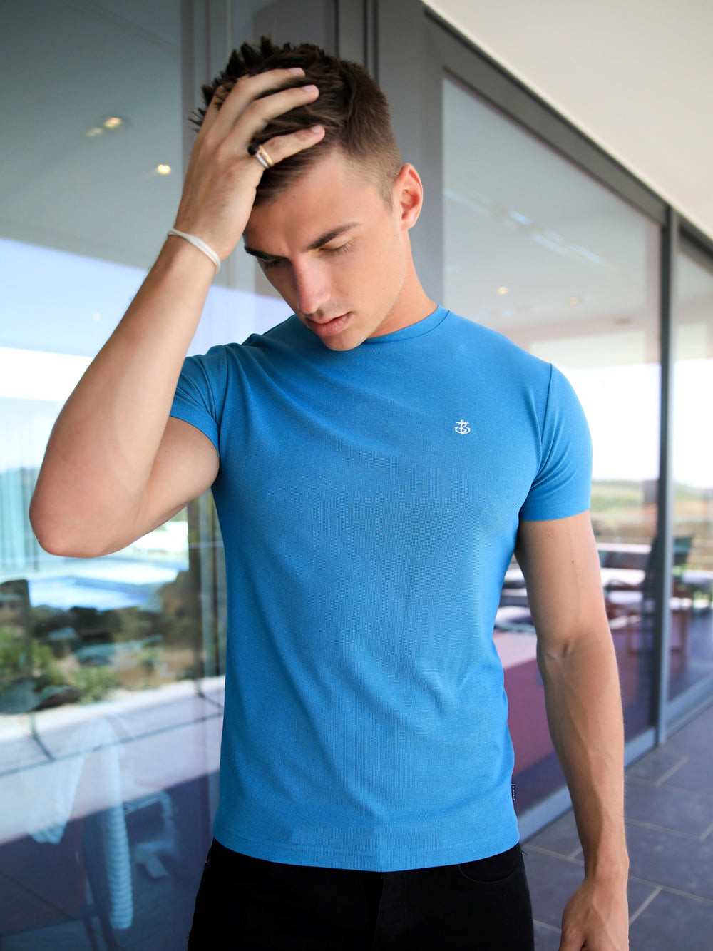 Blakely Eli T-Shirt Blau | OKQXGYW-59