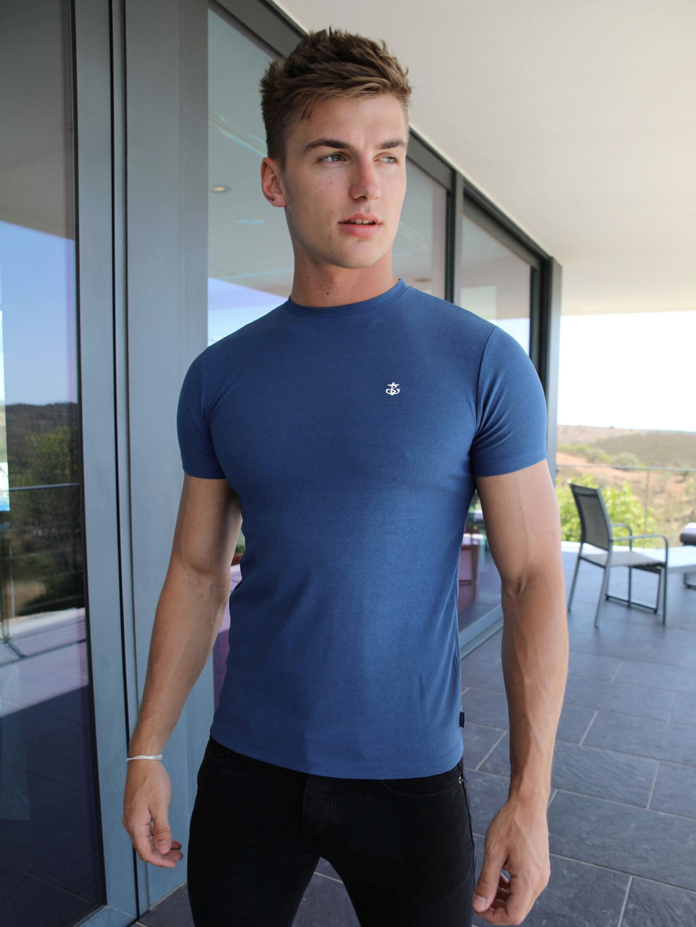Blakely Eli T-Shirt Dunkelblau | ZHFSQMU-16