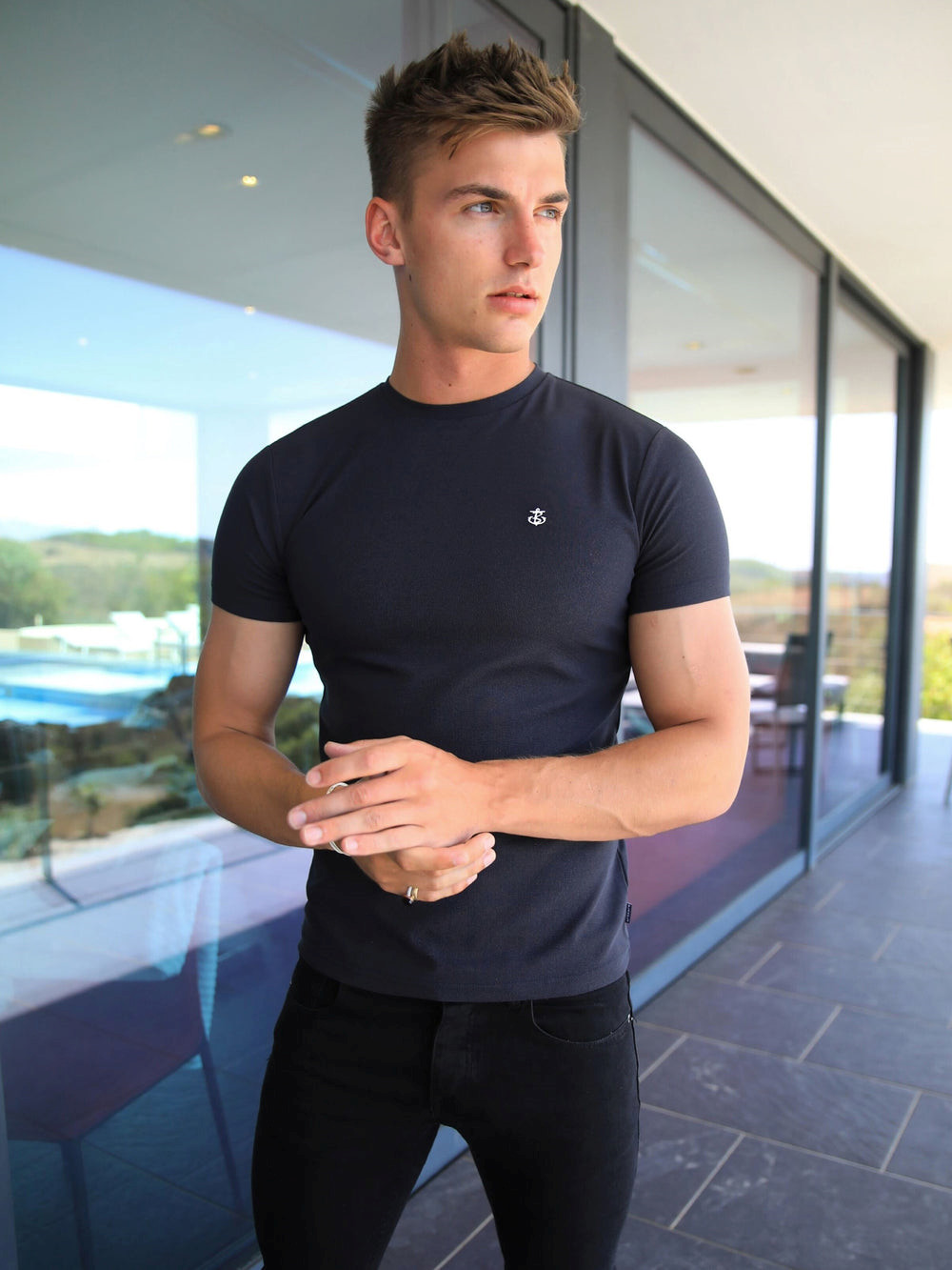 Blakely Eli T-Shirt Navy | IMXLPWD-46
