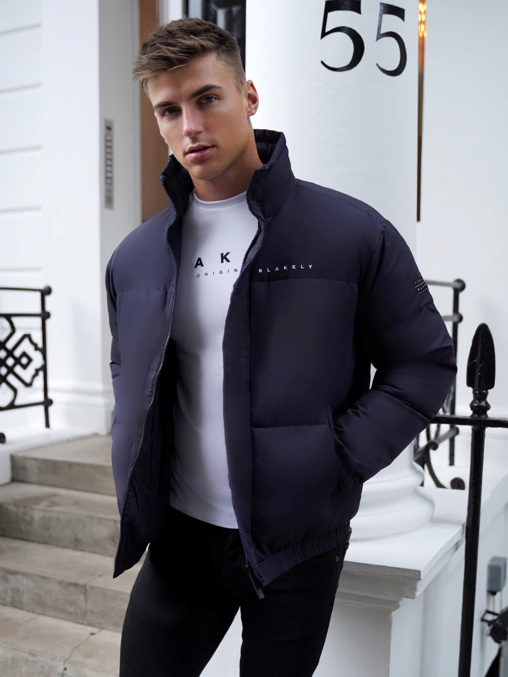 Blakely Fallon Coat Navy | UBSTJZC-38