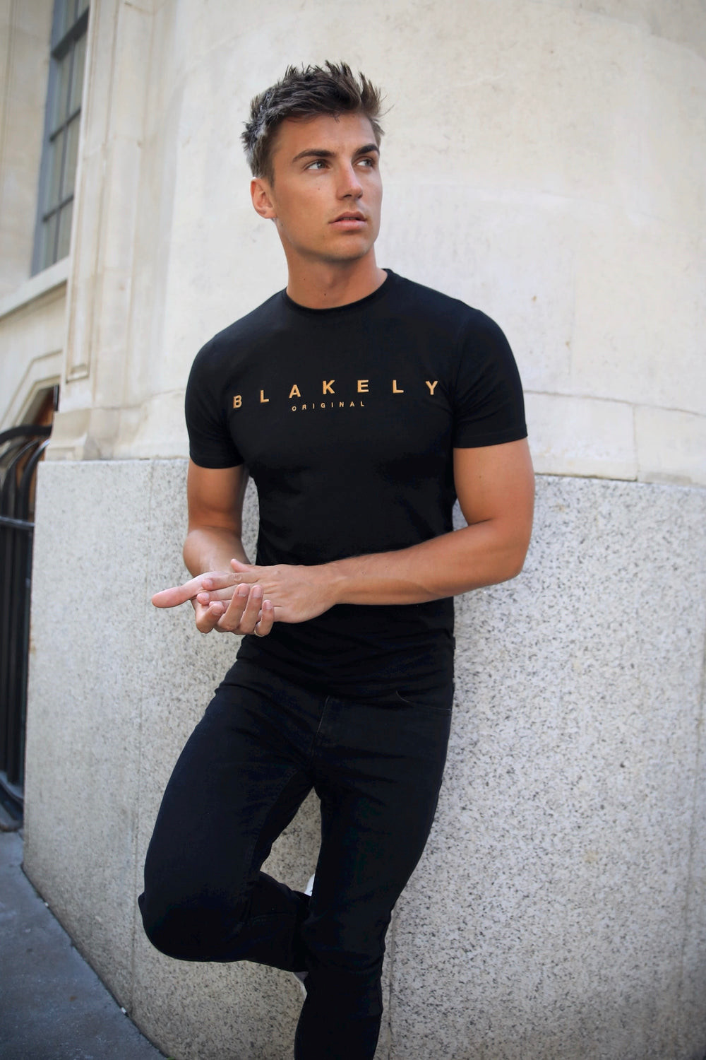 Blakely Goldcross T-Shirt Schwarz | FAYMVRO-09