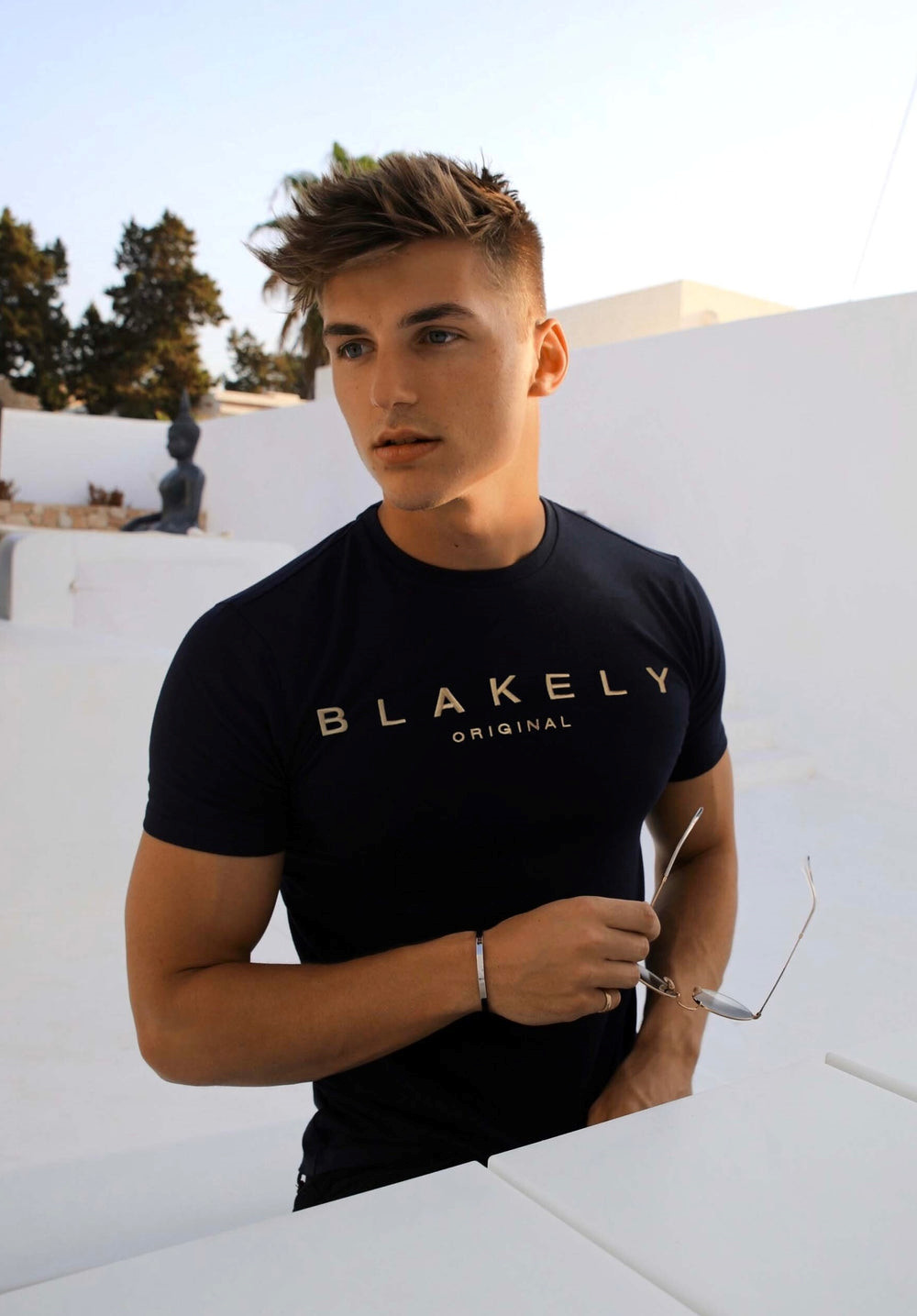 Blakely Goldcross T-Shirt Schwarz | FAYMVRO-09