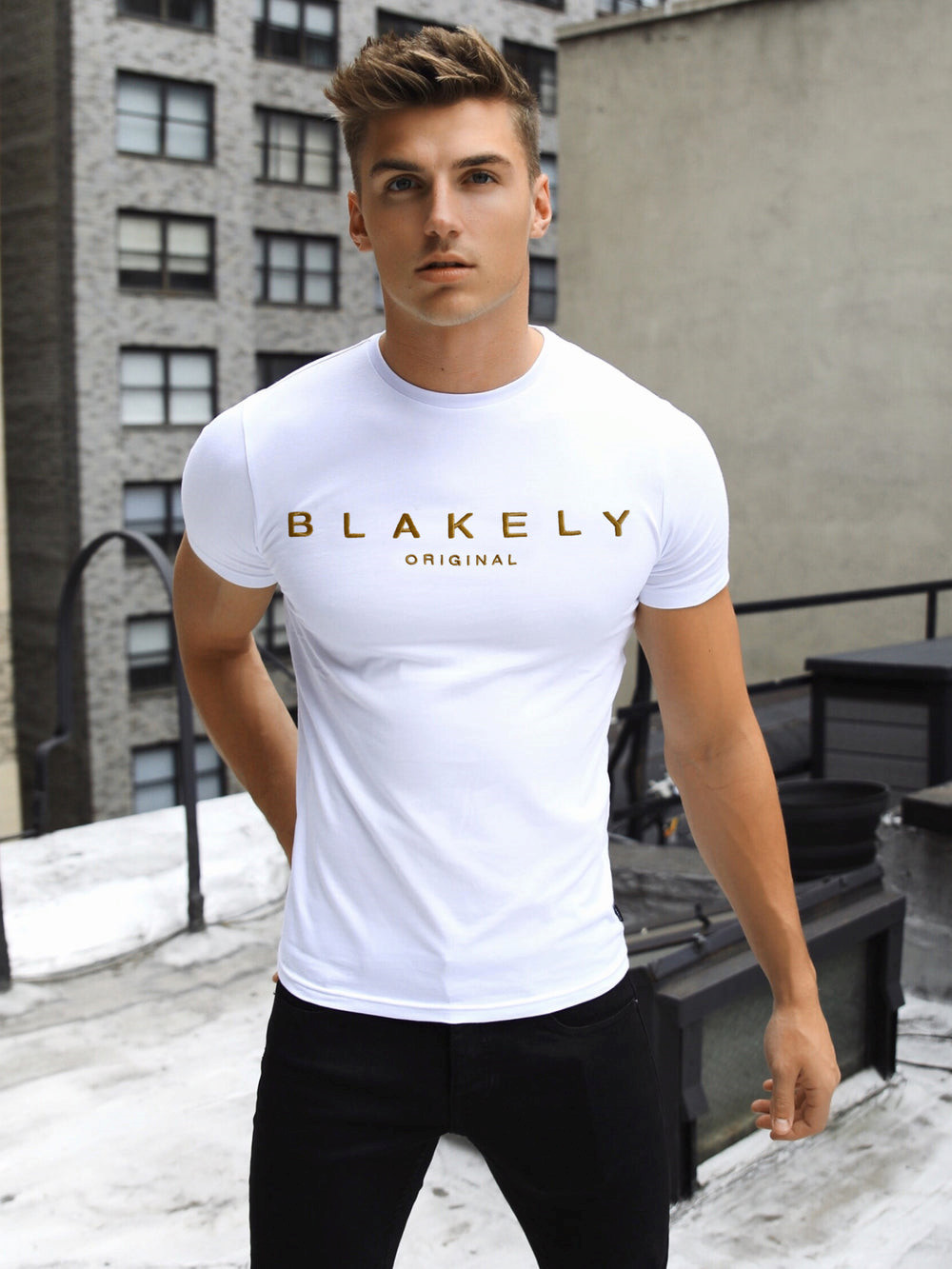 Blakely Goldstone T-Shirt Weiß | ECNZQIY-97