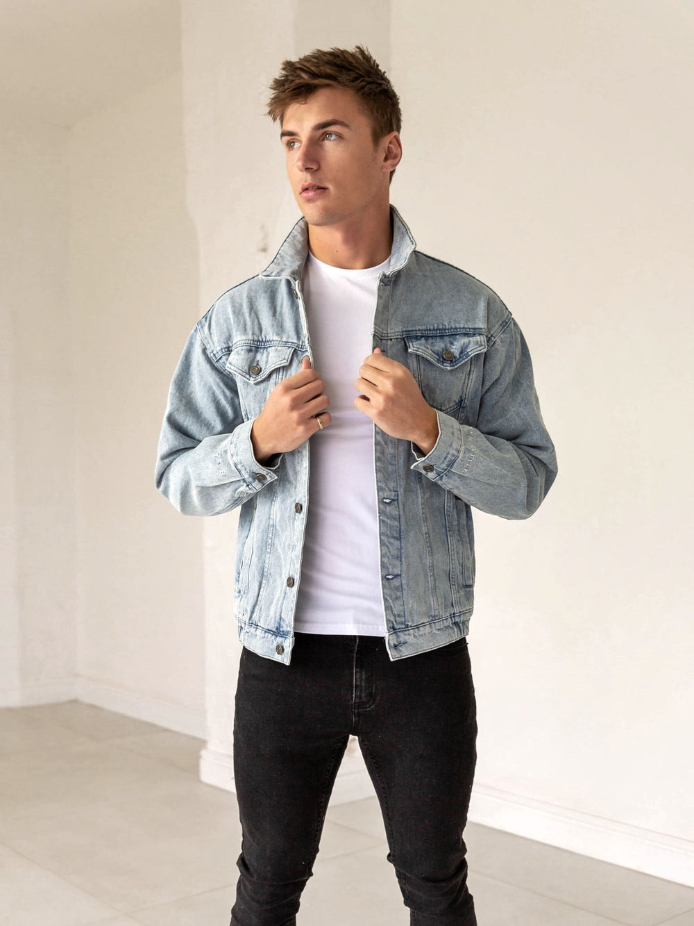 Blakely Greenwich Denim Jacket Blau | JCFOHAB-97