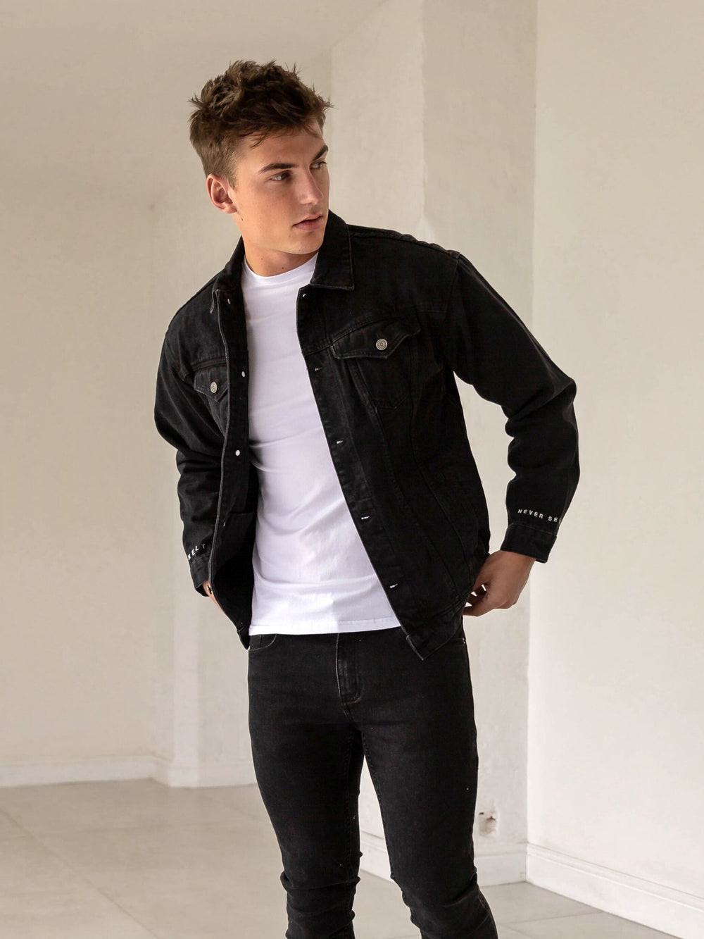 Blakely Greenwich Denim Jacket Schwarz | JEQZUHL-60