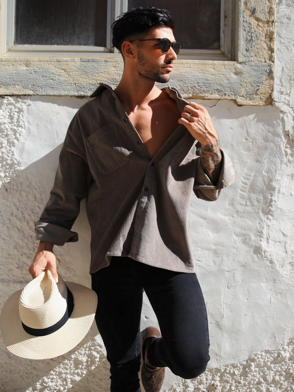 Blakely Halkirk Oversized Cord Shirt Braun | UMOCRNH-13