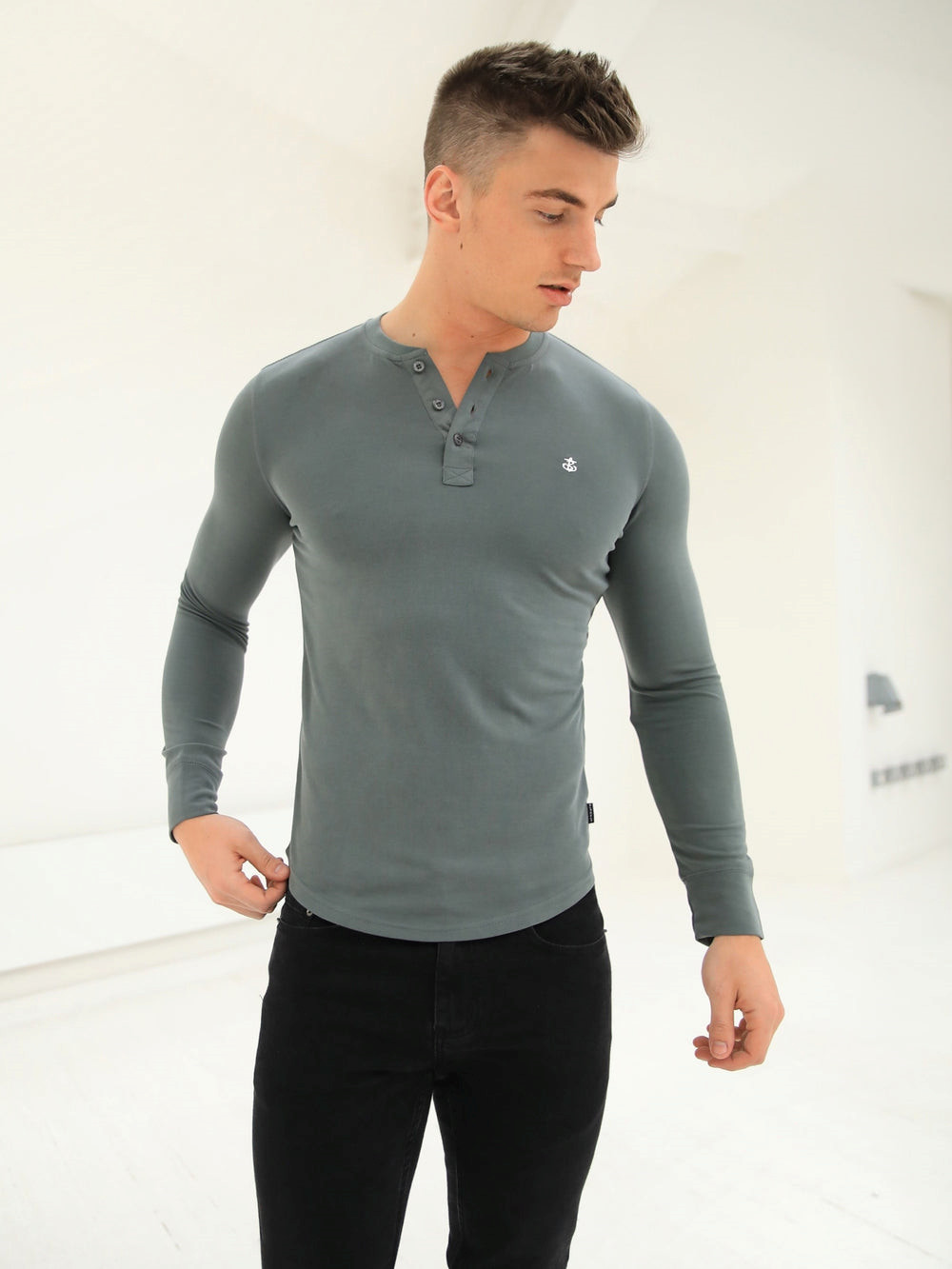 Blakely Henley Brushed Soft T-Shirt Grün | PFYJERU-05