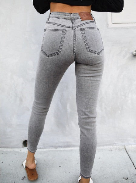 Blakely High Waisted Skinny Jeans Grau | TWYAMNS-13