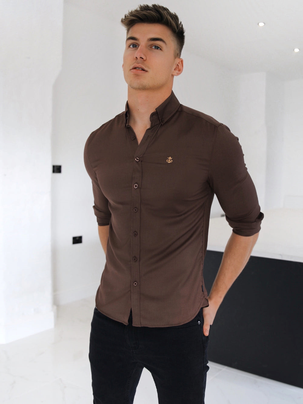 Blakely Holbrook Fitted Stretch Shirt | UCWTDVZ-54