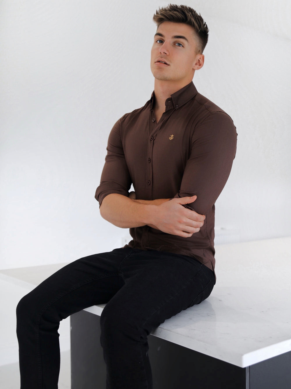 Blakely Holbrook Fitted Stretch Shirt | UCWTDVZ-54