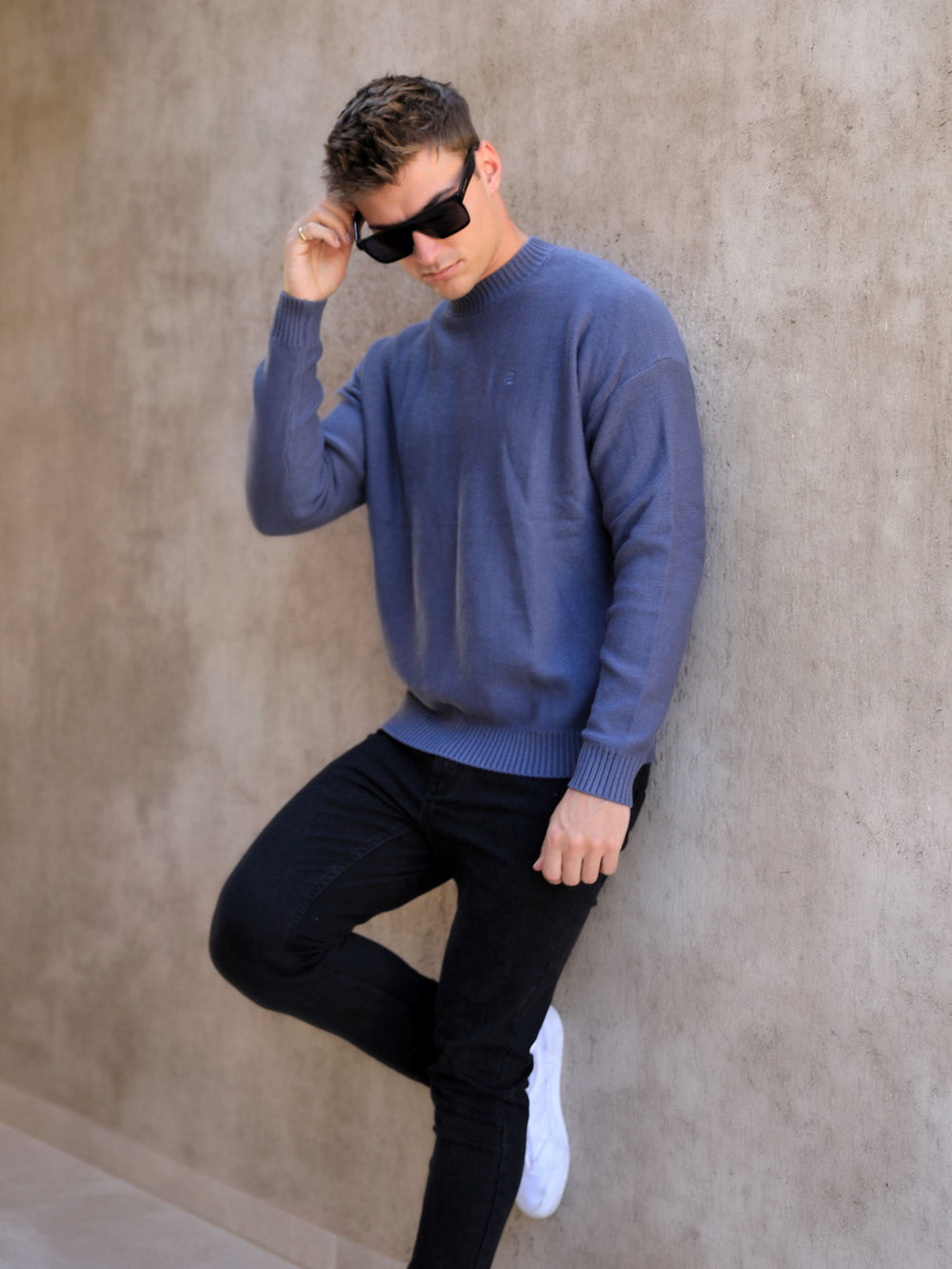 Blakely Huxley Knit Jumper Blau | PUXVHIJ-83