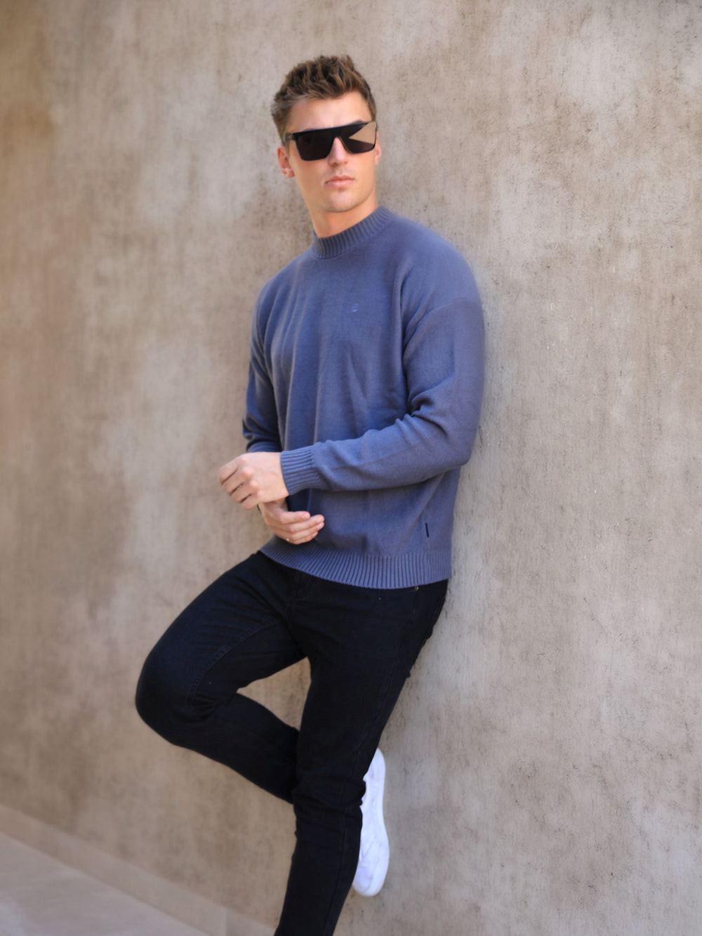 Blakely Huxley Knit Jumper Blau | PUXVHIJ-83