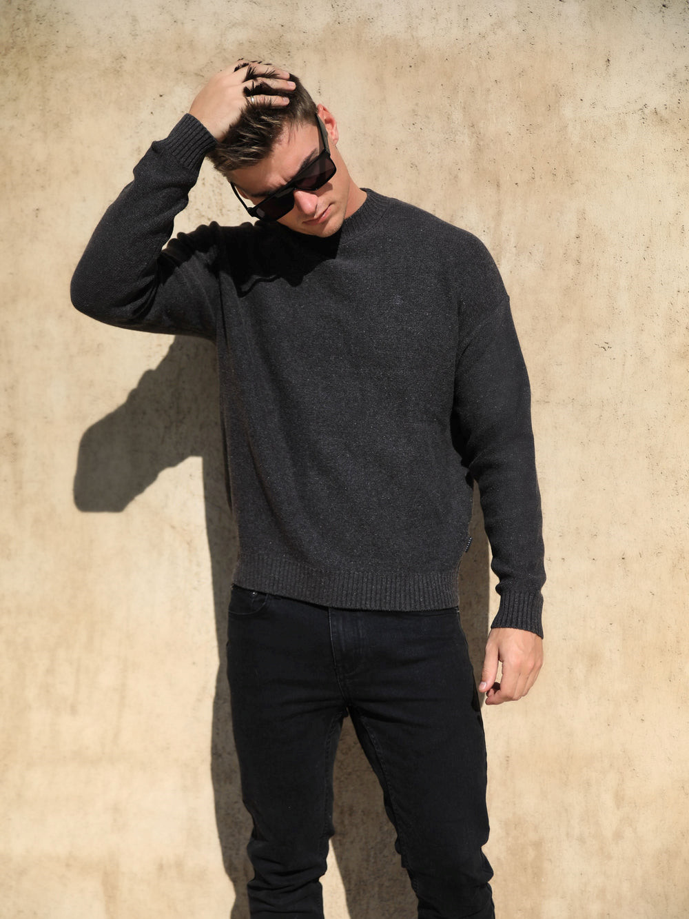 Blakely Huxley Knit Jumper Charcoal | IVMTRBF-35