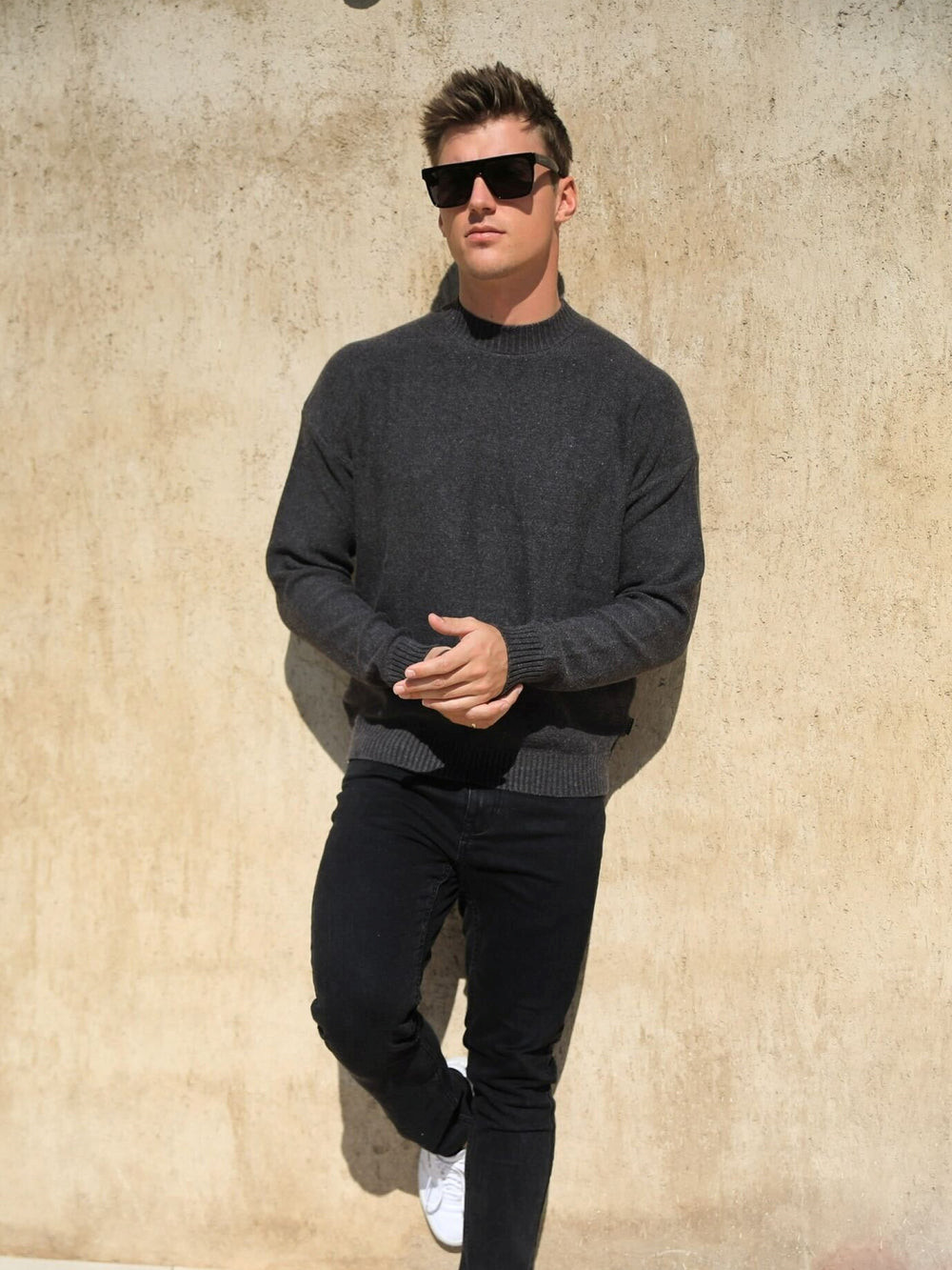 Blakely Huxley Knit Jumper Charcoal | IVMTRBF-35