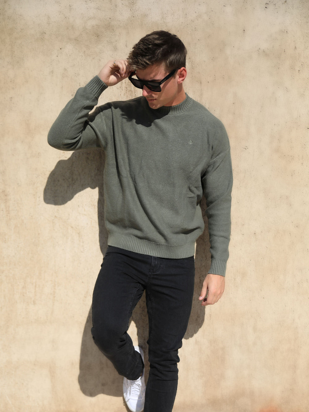 Blakely Huxley Knit Jumper Hellkhaki | WUFTBRC-25