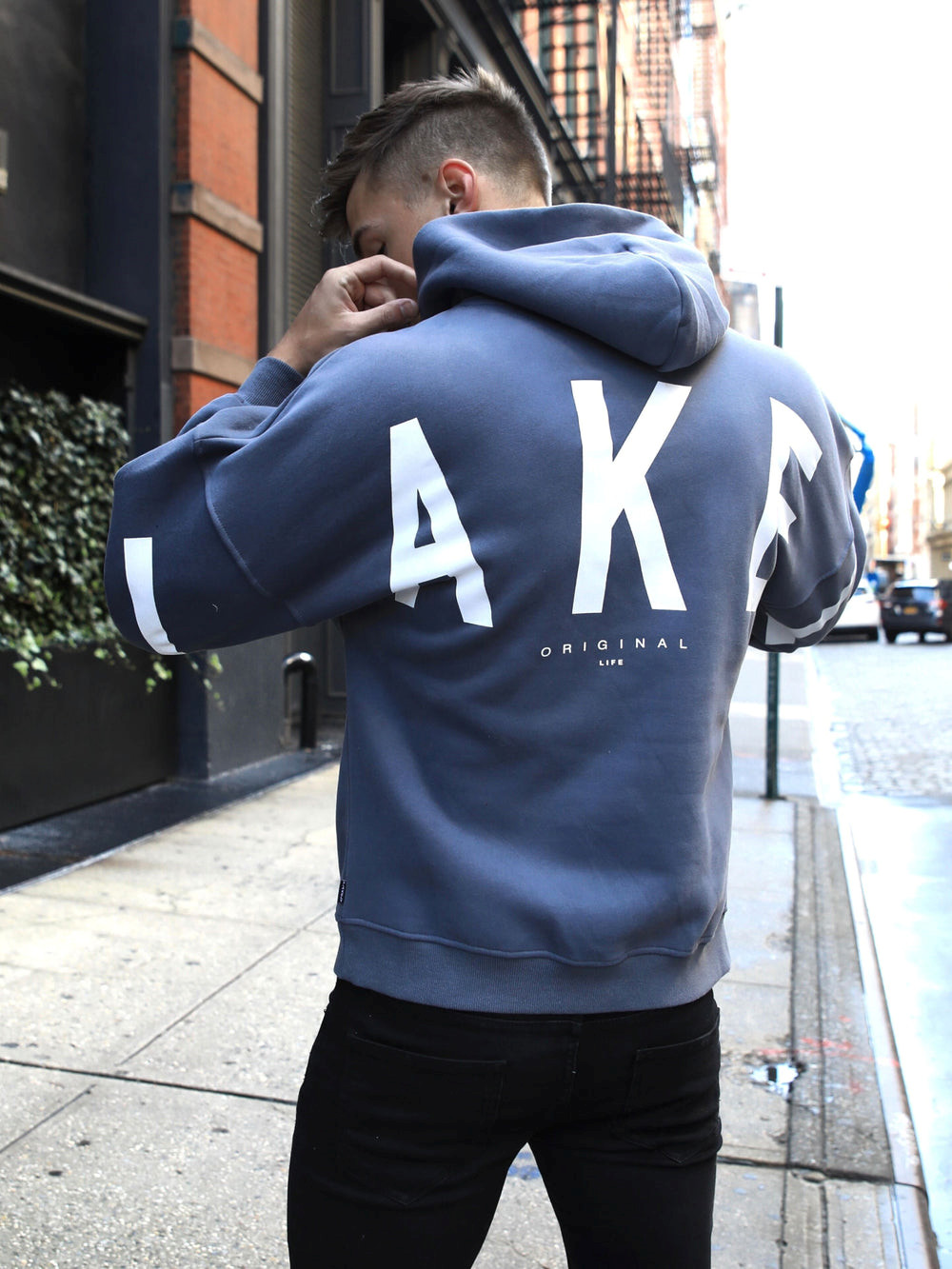 Blakely Idris Oversized Hoodie Blau | WBVXPNR-12