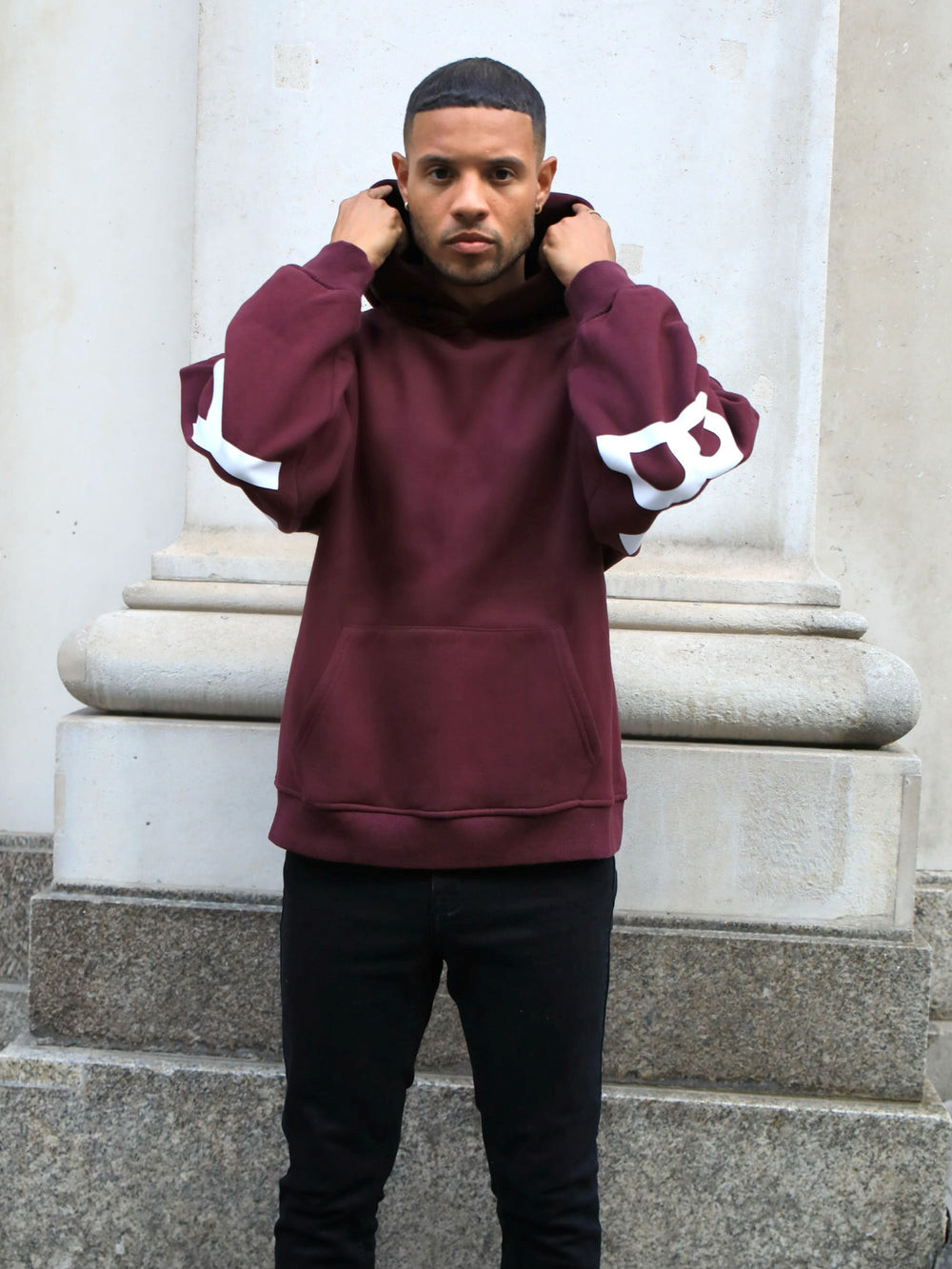Blakely Idris Oversized Hoodie Bordeaux | DVLFCXB-34