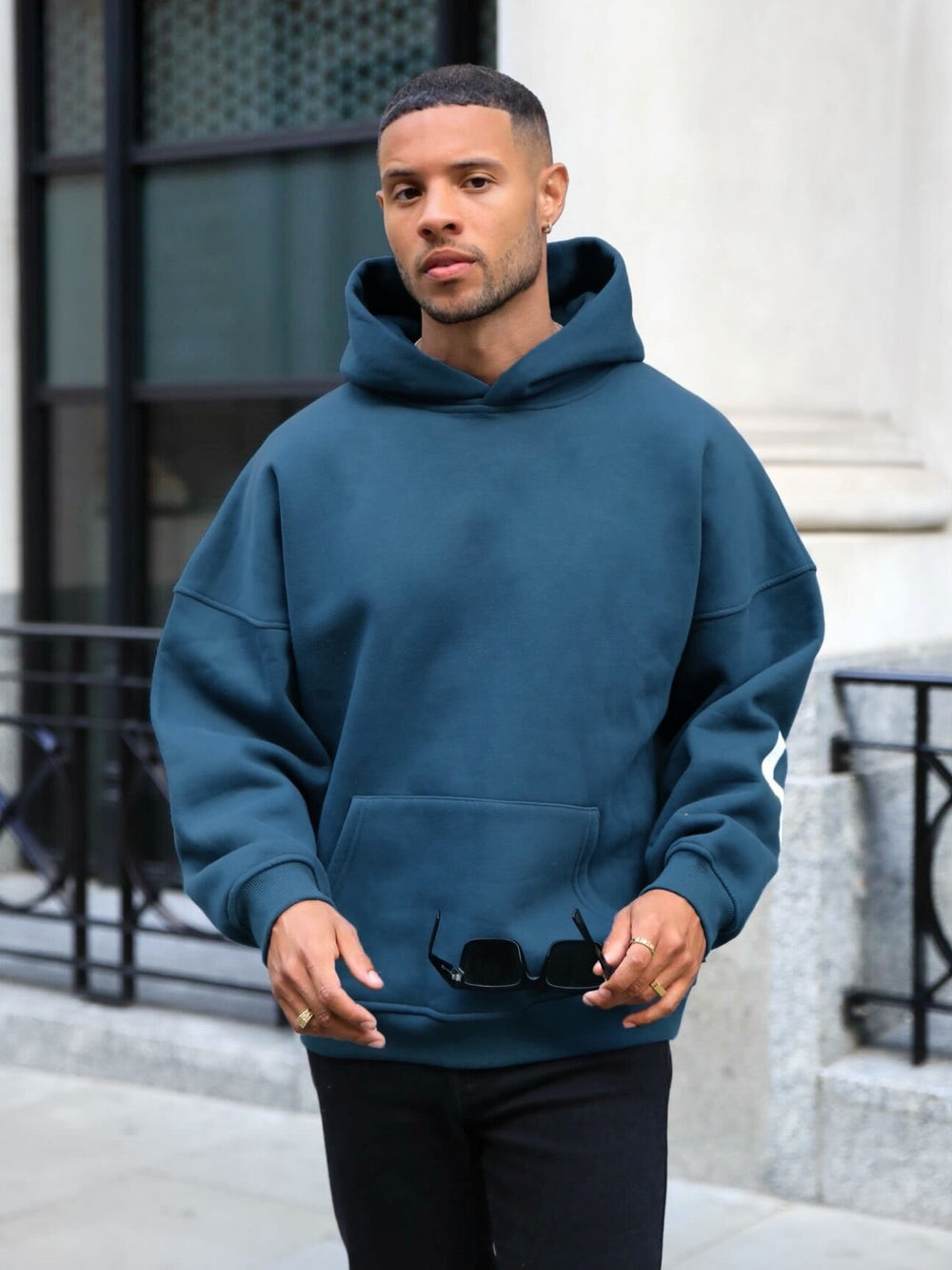 Blakely Idris Oversized Hoodie Dunkel | QFUJEGY-09