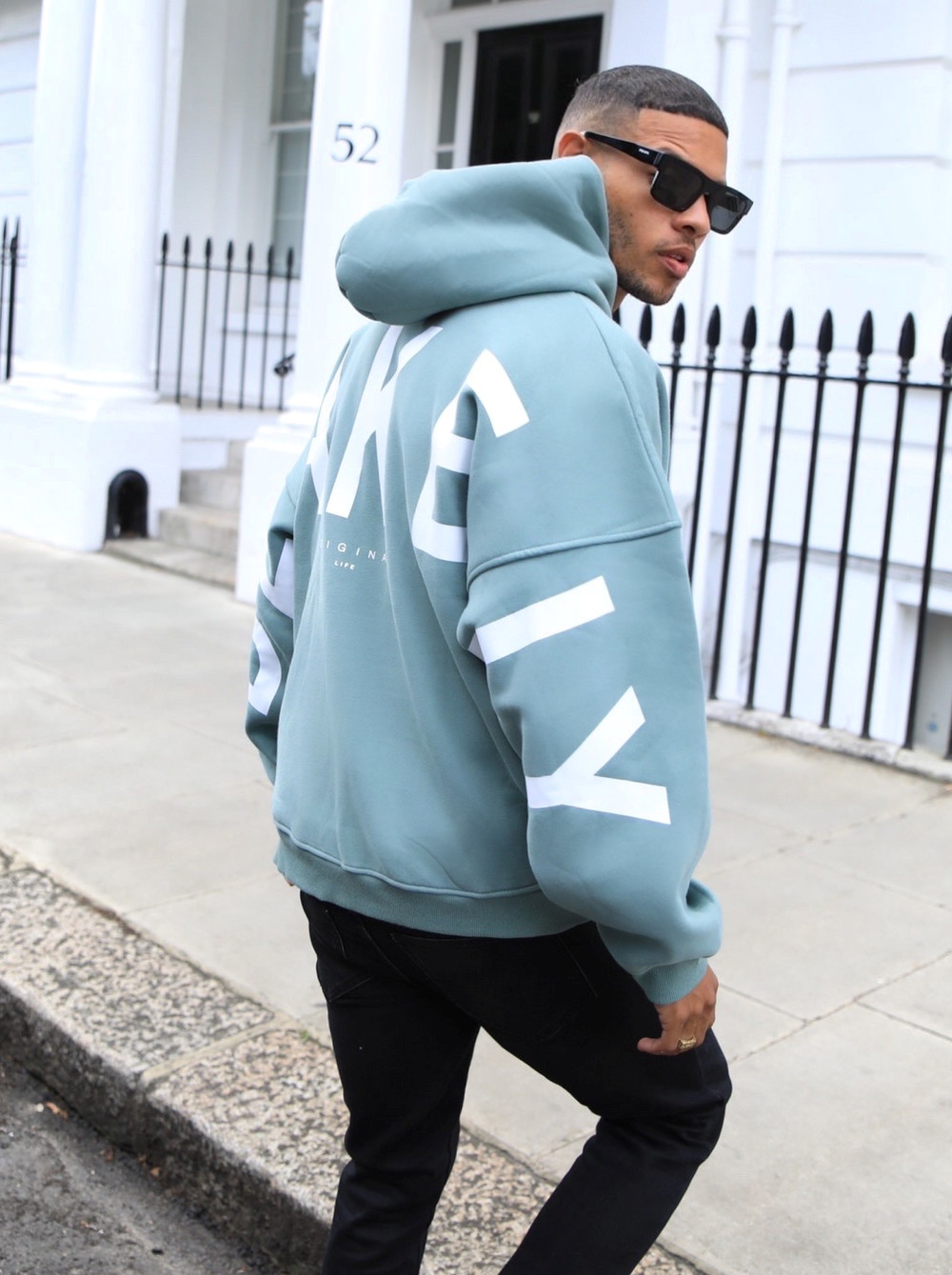 Blakely Idris Oversized Hoodie Grün | FEMAYQO-21