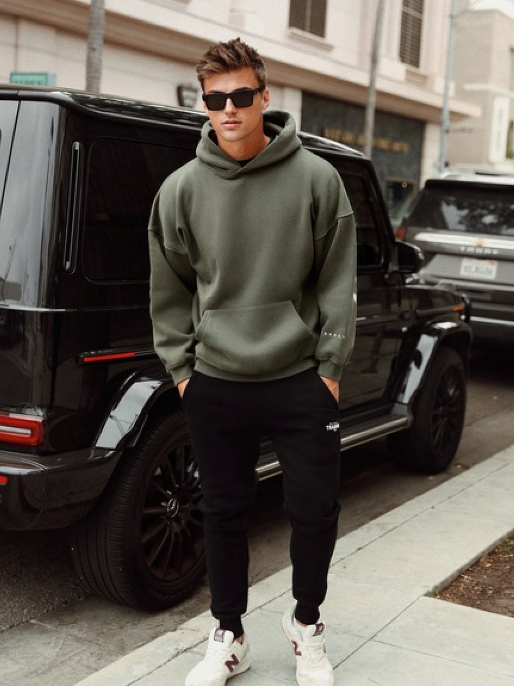 Blakely Idris Oversized Hoodie Khaki Grün | KPFXLZU-86