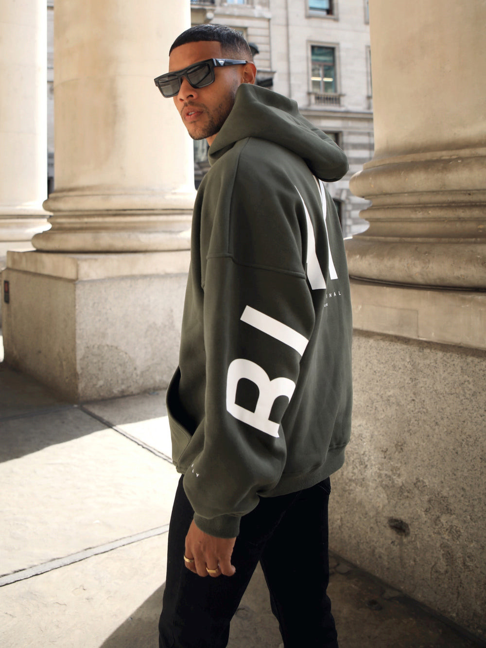 Blakely Idris Oversized Hoodie Khaki Grün | KPFXLZU-86