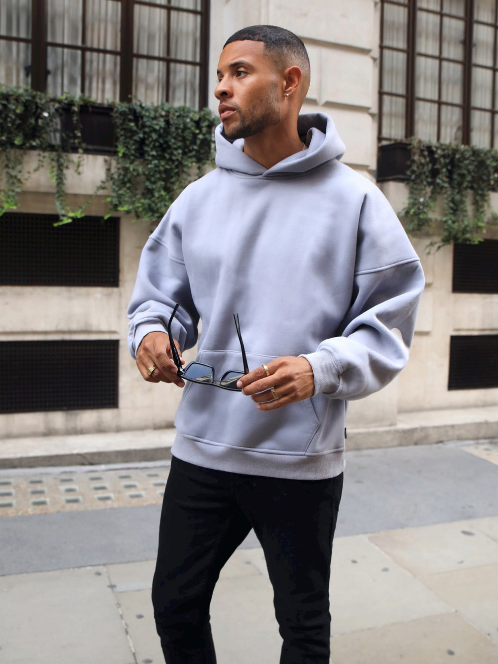 Blakely Idris Oversized Hoodie Lilac | JKVPBOC-70