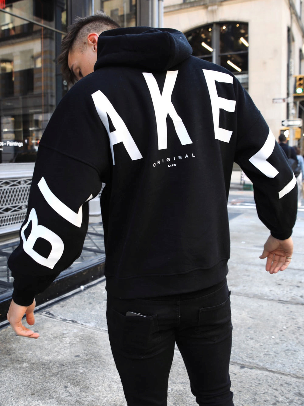 Blakely Idris Oversized Hoodie Schwarz | IDYBMNU-01