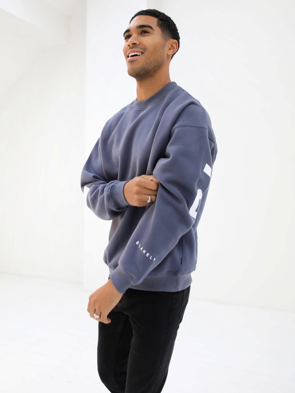 Blakely Idris Oversized Jumper Blau | NUDLBOQ-18